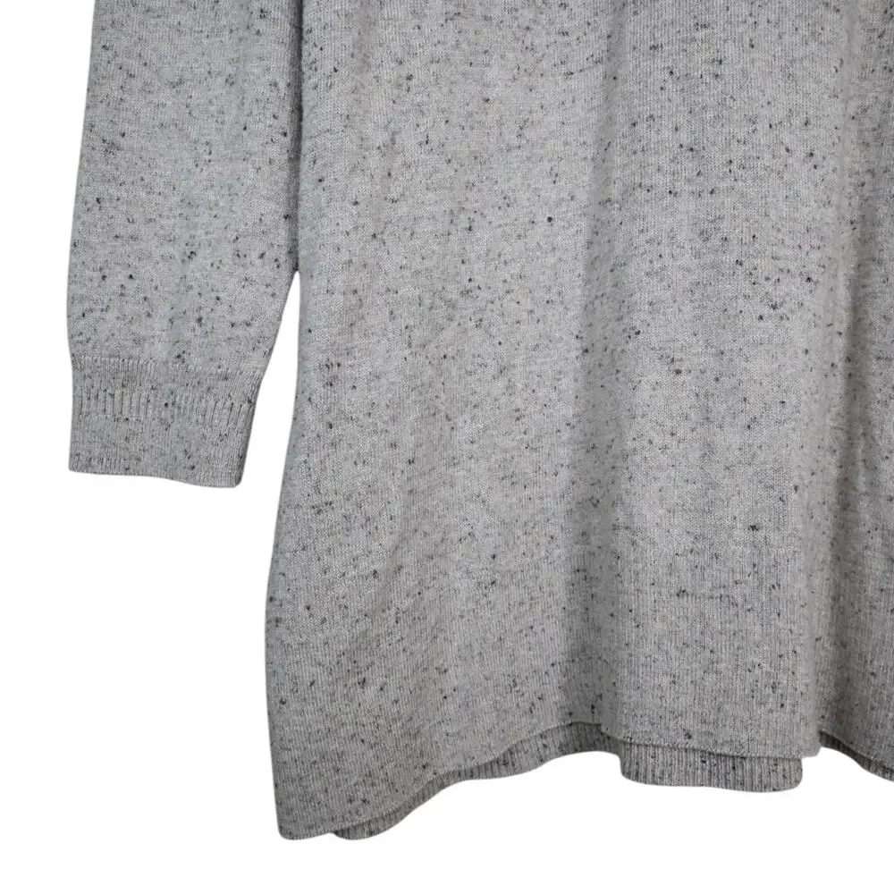 J. Jill Women's S Beige Long Sleeve Cotton Silk Blend Tunic Sweater